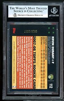 Amazon.com: Kevin Durant Rookie Card 2007-08 Topps Gold #112